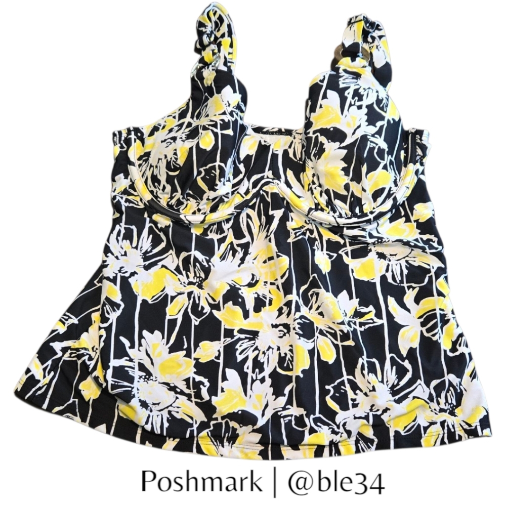 *SALE* Catalina Yellow Floral Tankini